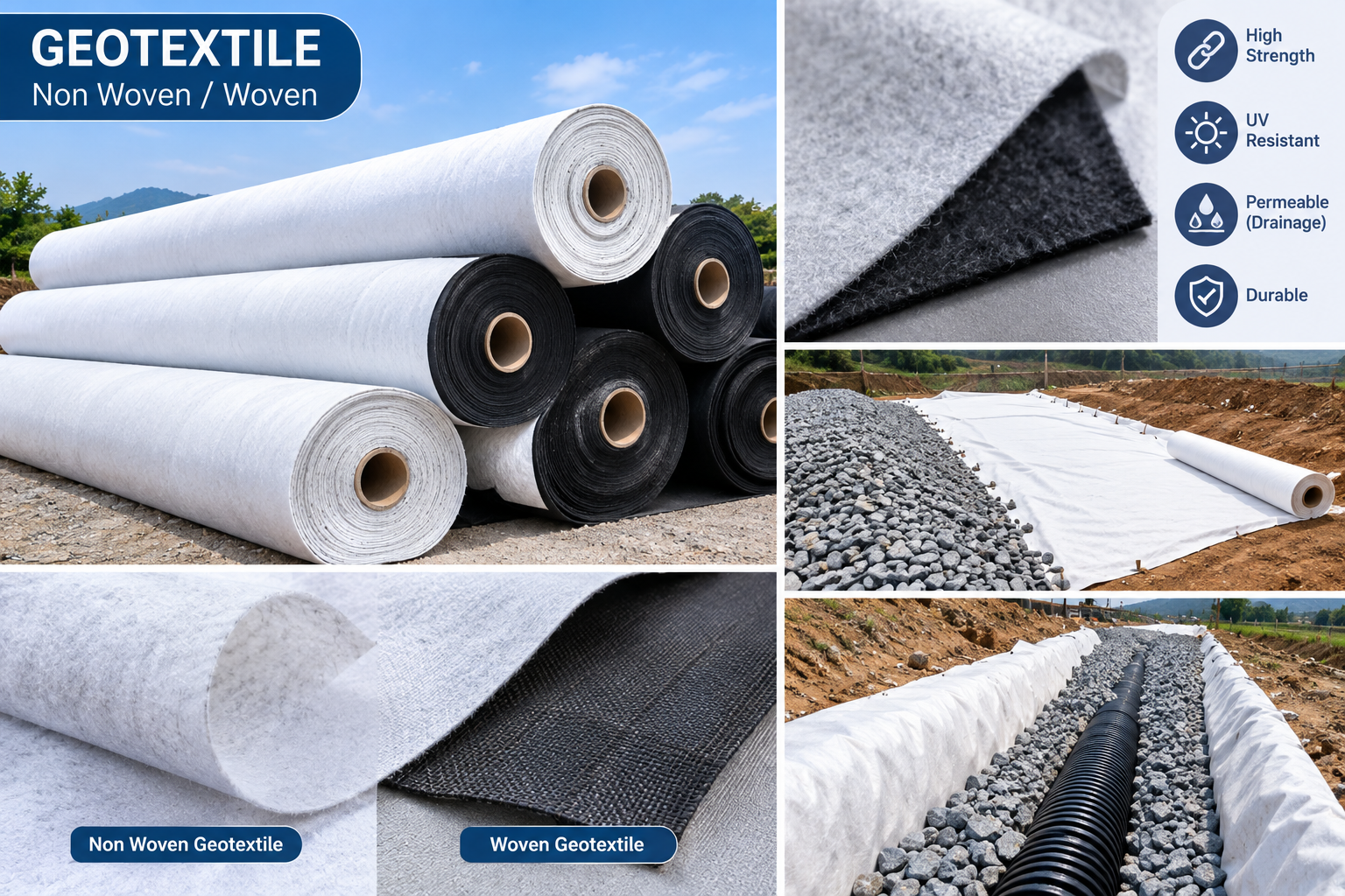 Non Woven Geotextile Fabric